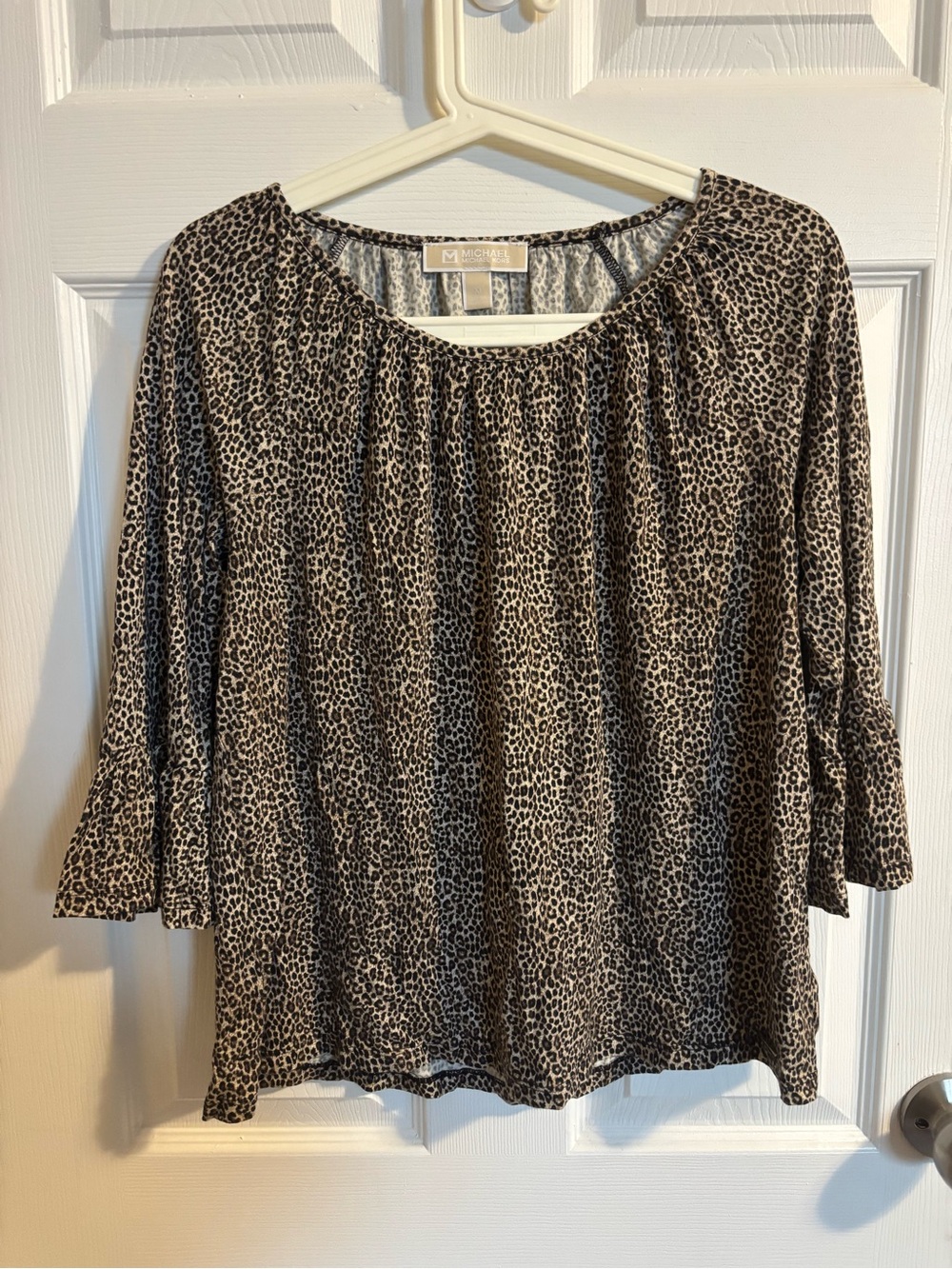 Michael kors Leopard Print 3/4 Sleeve top